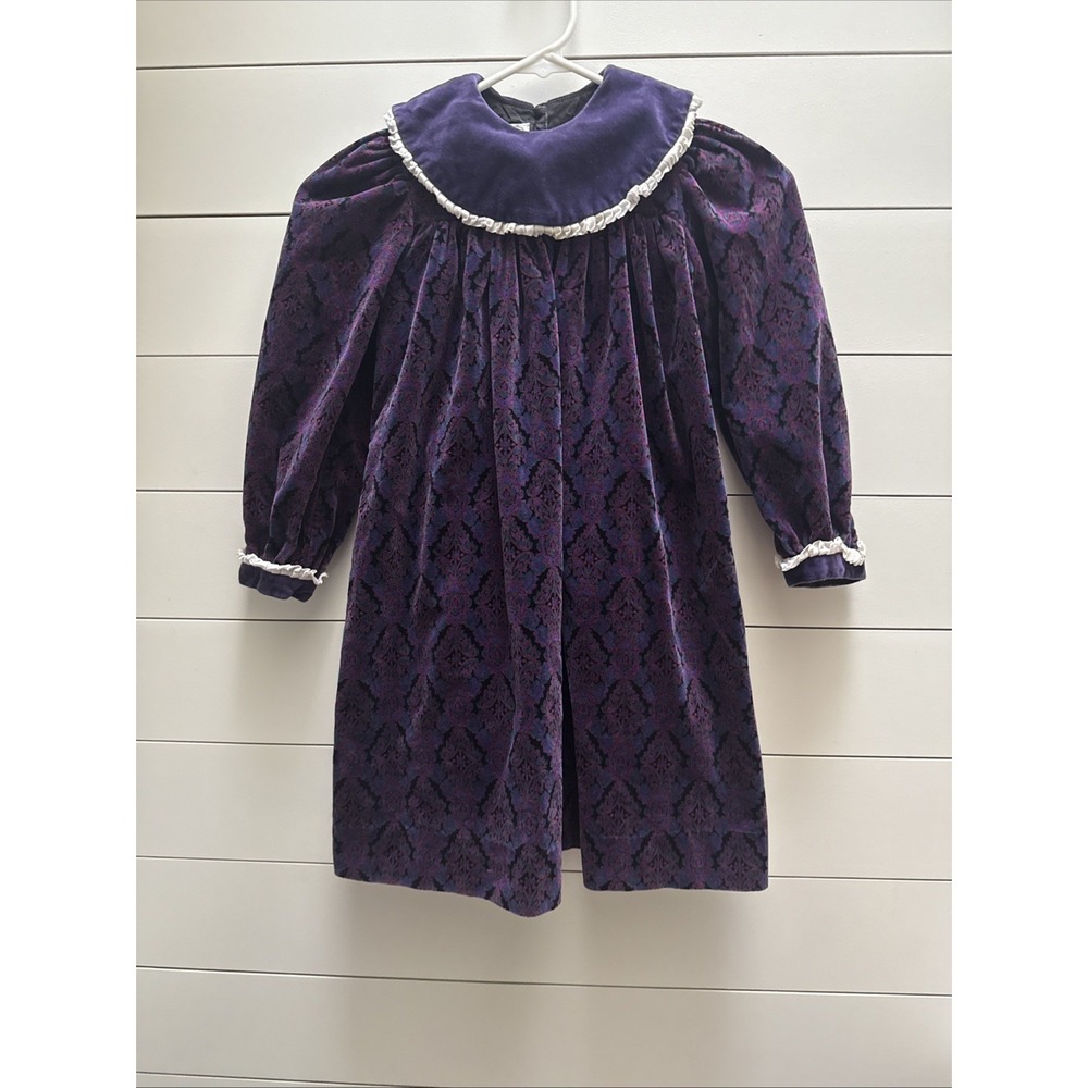 Vtg. Girl's Cary San Francisco Long Sleeve Dress Size 5 Paisley Cottagecore Boho